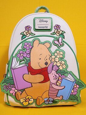 Loungefly Disney Winnie the Pooh Piglet & Pooh Bear Reading Mini Backpack NEW